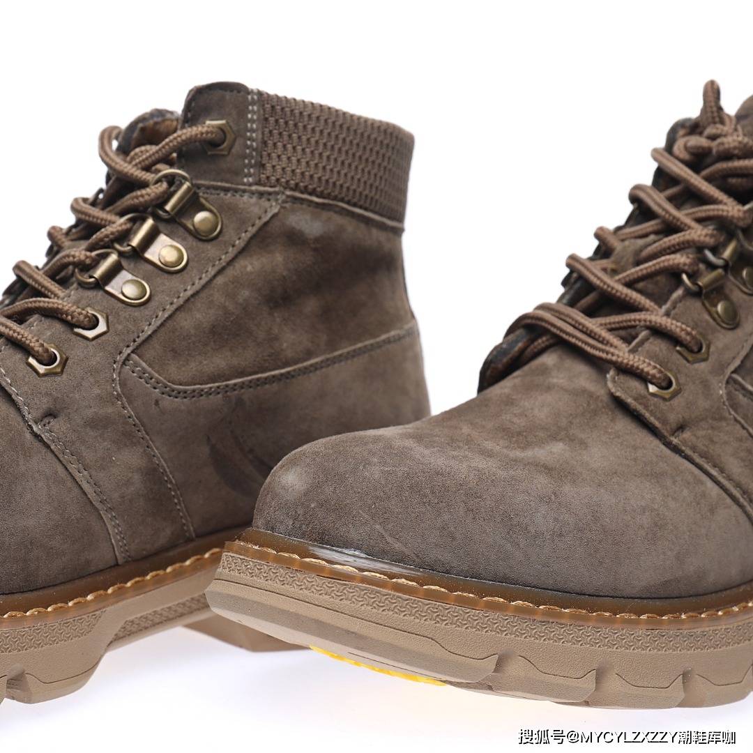 推土机 卡特CAT Miel Raz Mid 秋冬中帮牛皮系带马丁靴英伦工装户外休闲百搭鞋P720228