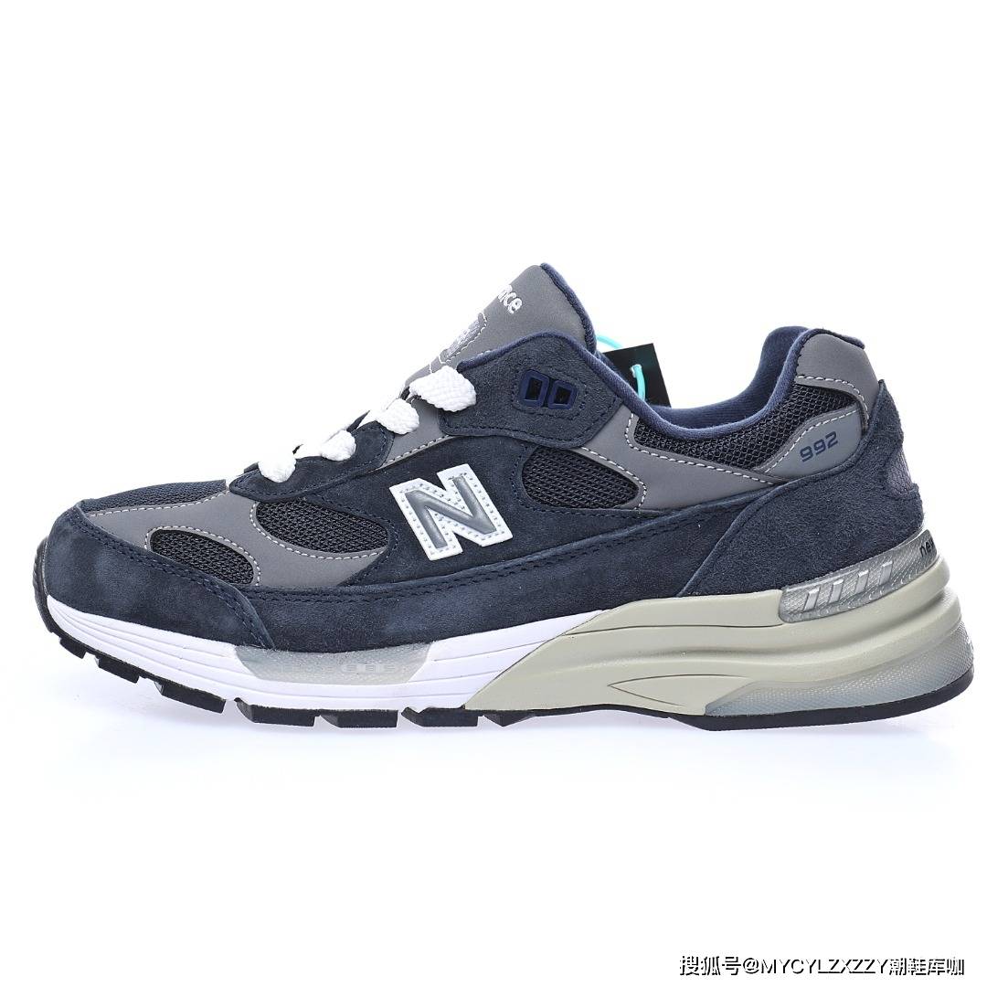 nb新百伦newbalancemadeinusa复古运动百搭老爹跑步鞋海军蓝灰银m992