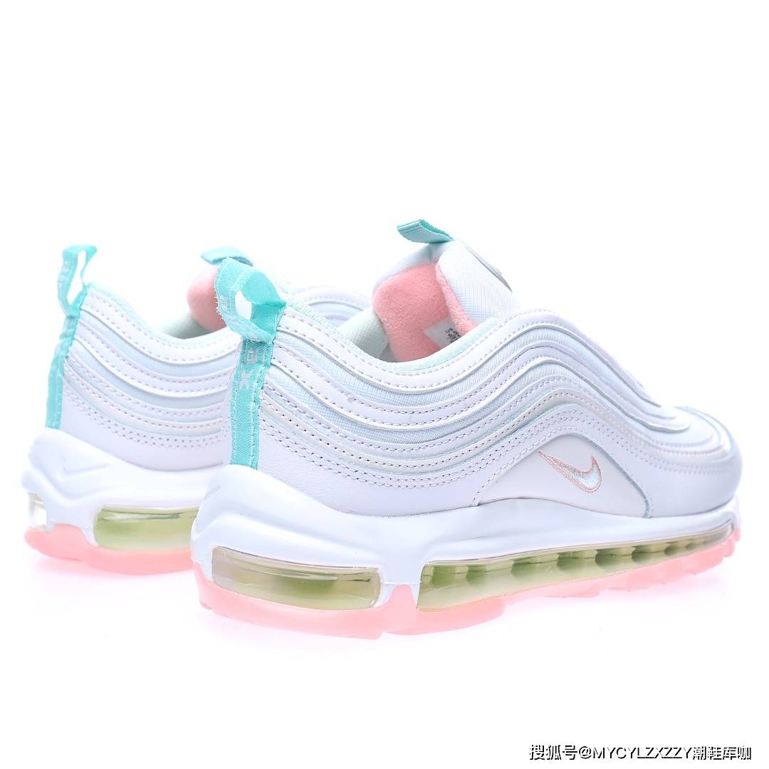 Pearl耐克Nike Air Max 97 ESS&quot;Pearl White/Pink&quot; 气垫运动慢跑鞋 DJ149