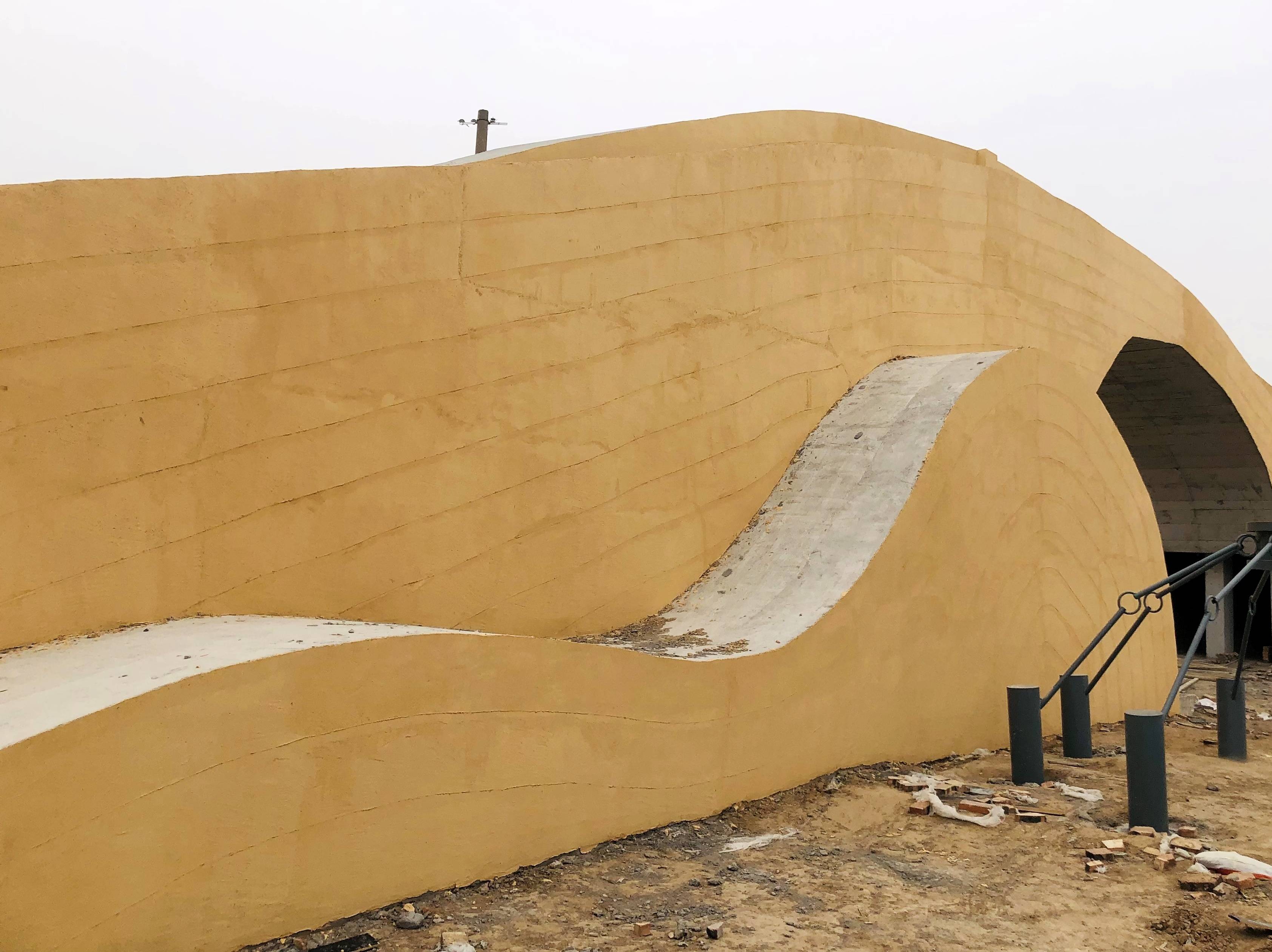 焦作武陟外墙仿夯土漆肌理艺术涂料施工效果