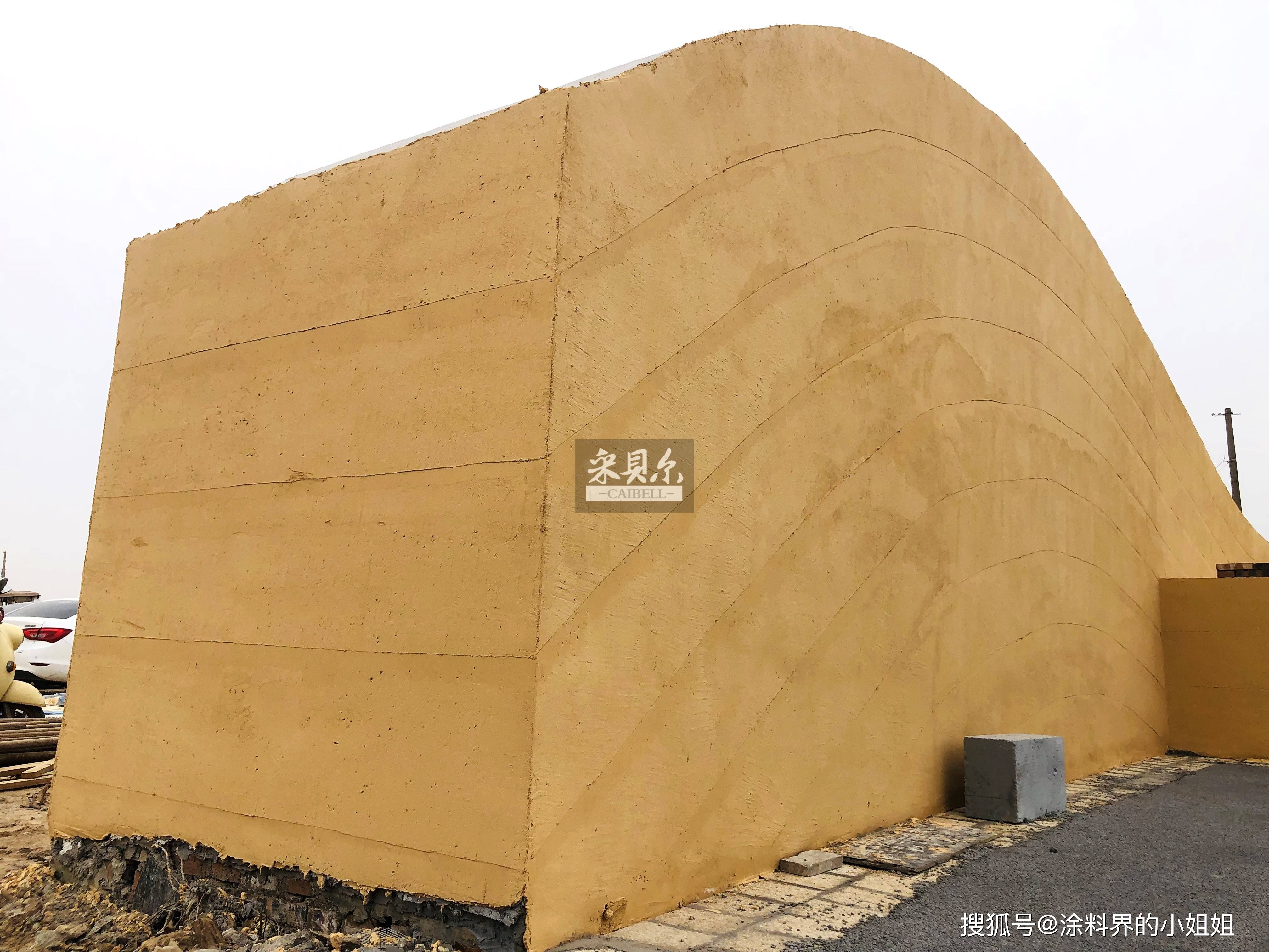 仿夯土墙-河南景区做复古仿夯土漆效果_环保_生态_稻草