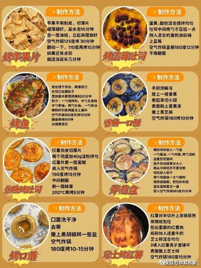 48款空气炸锅美食食谱附详细做法一看就会有手就能做