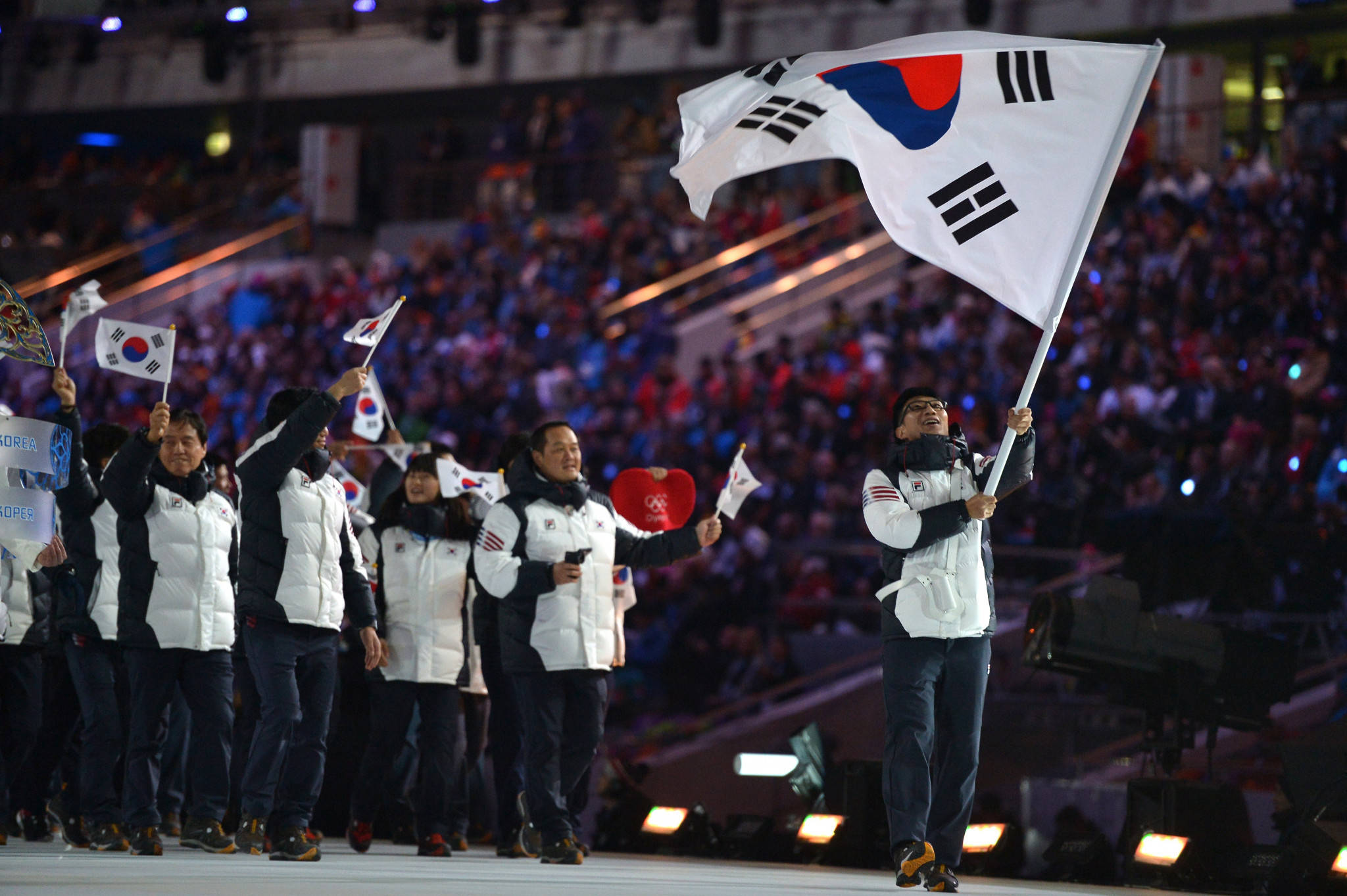 韩国奥运代表团图片