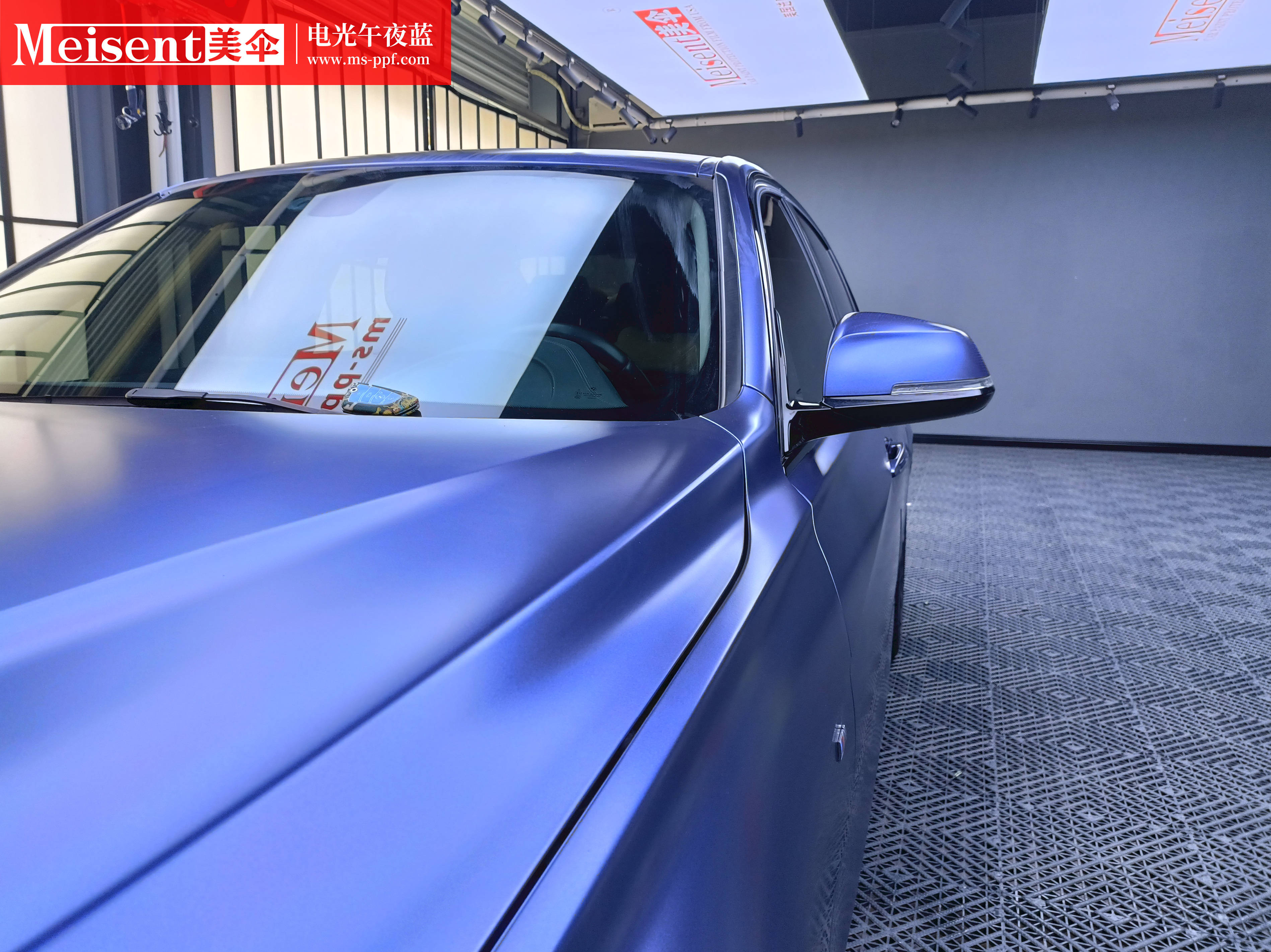 美国meisent美伞改色膜电光午夜蓝宝马3系