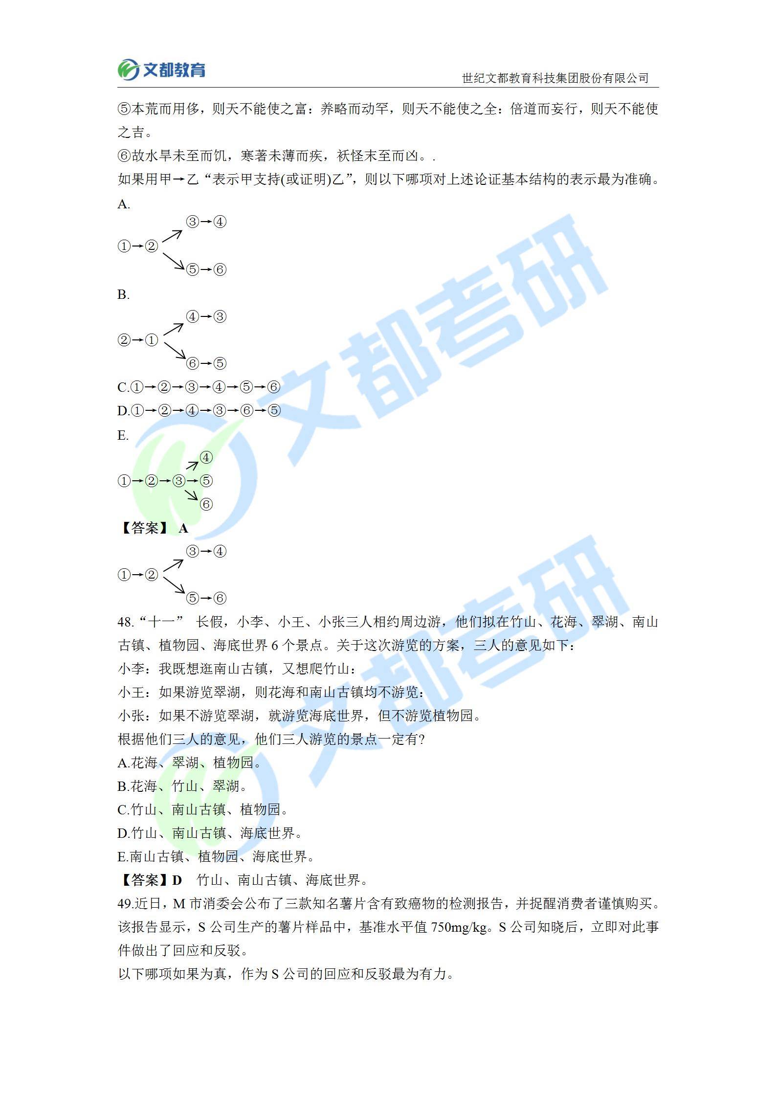 答案|文都教育：2022考研经济类联考真题及答案解析