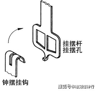 落地钟钟摆安装示意图图片