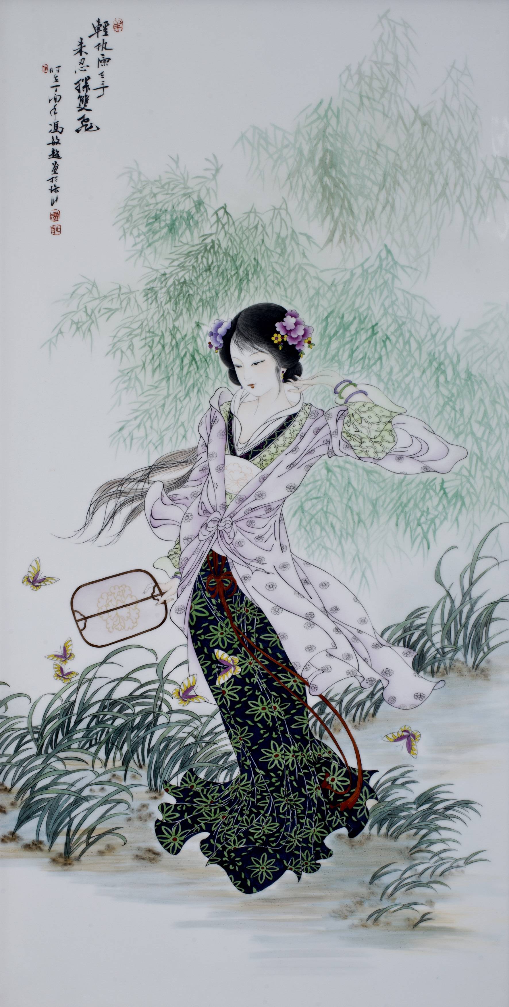 江西省陶瓷艺术大师冯敏超作品《古彩仕女》被海外华