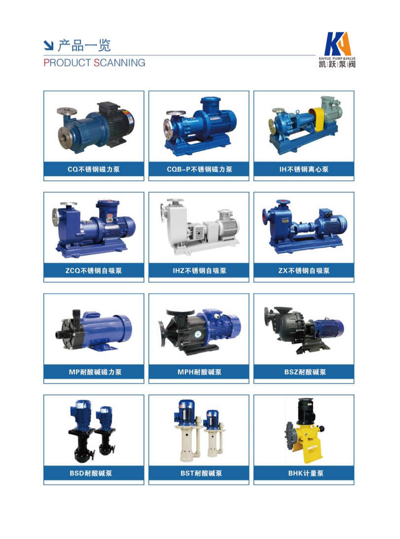 安徽凯跃泵阀有限公司产品说明书