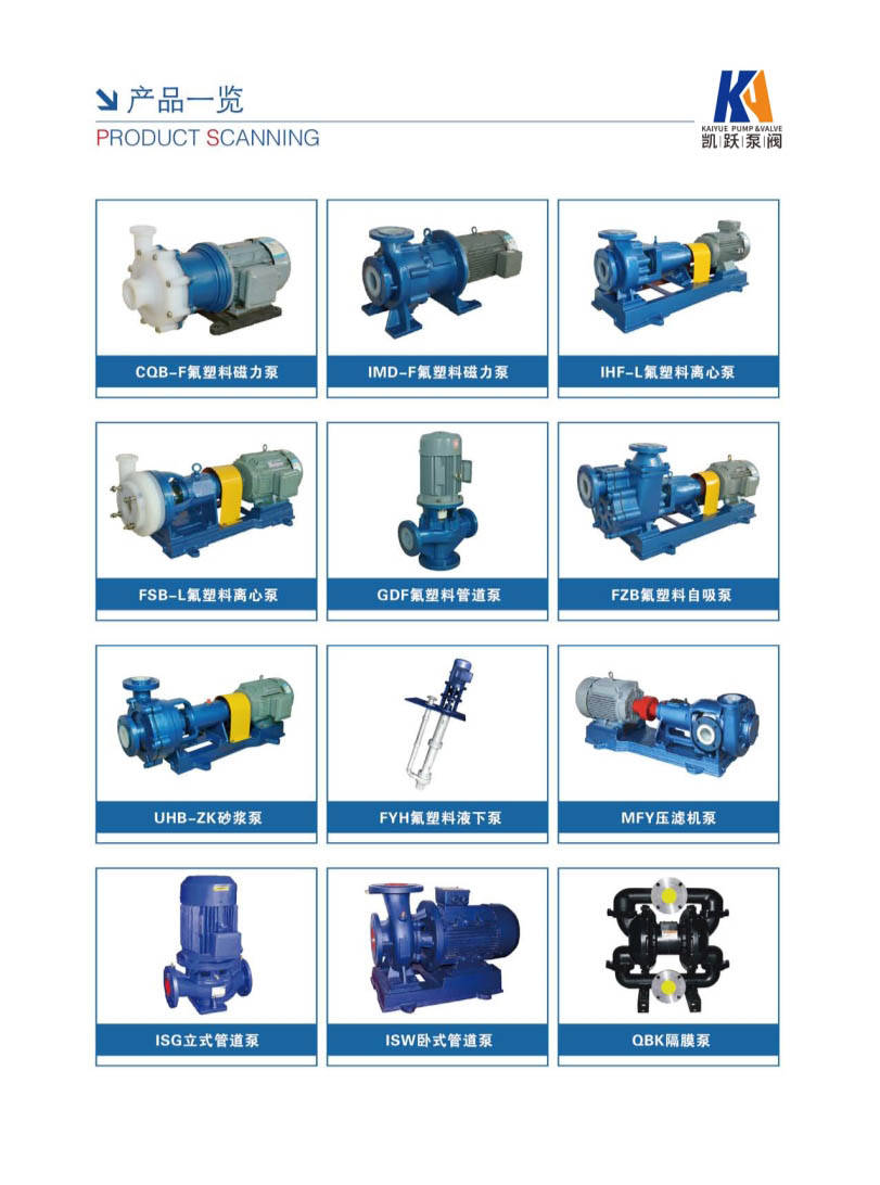 安徽凯跃泵阀有限公司产品说明书