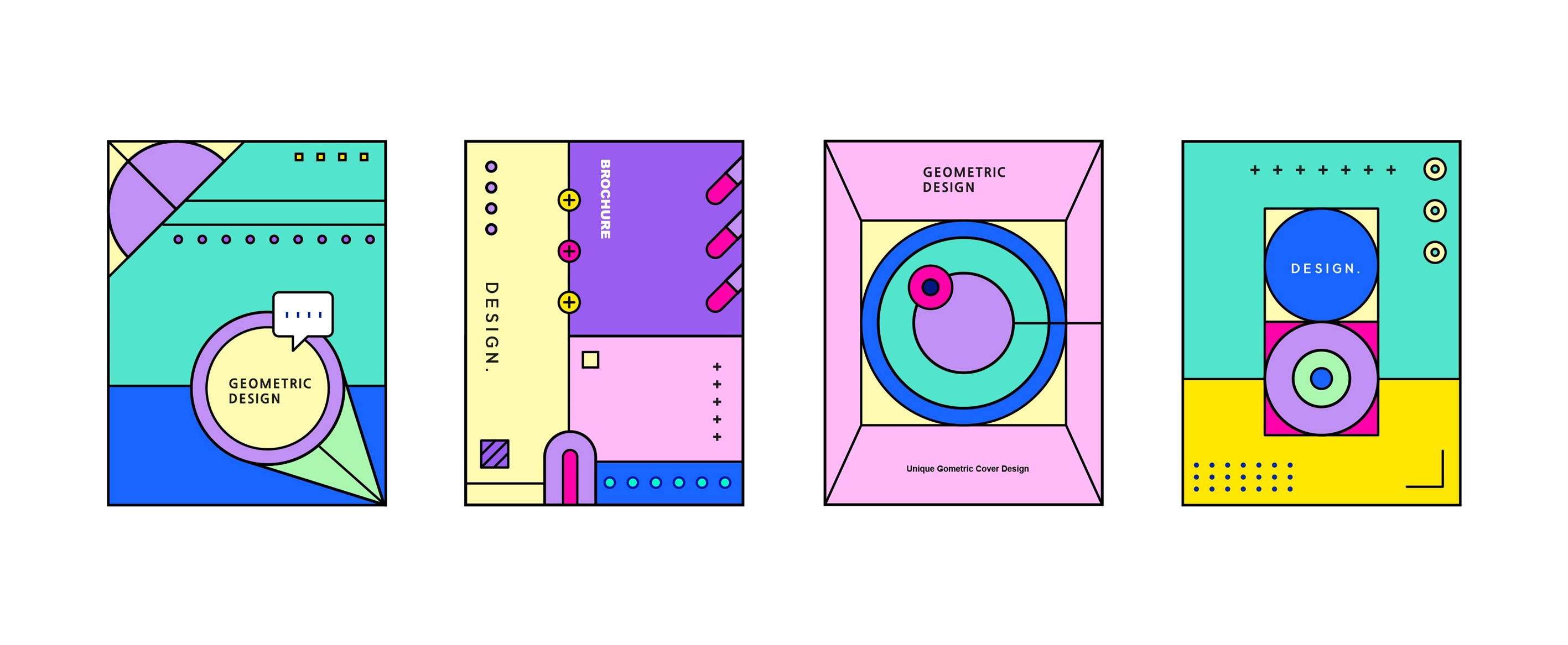 孟菲斯几何图形排版海报背景炫彩活动促销模板矢量ai设计素材图片