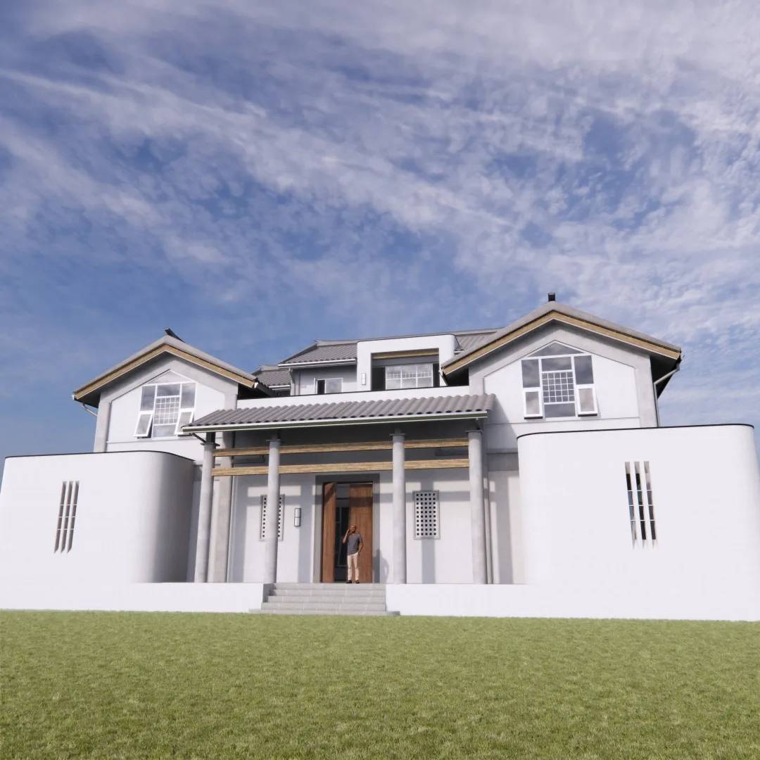 新中式现代四合院的基本形状是怎么来的新民居四合院设计