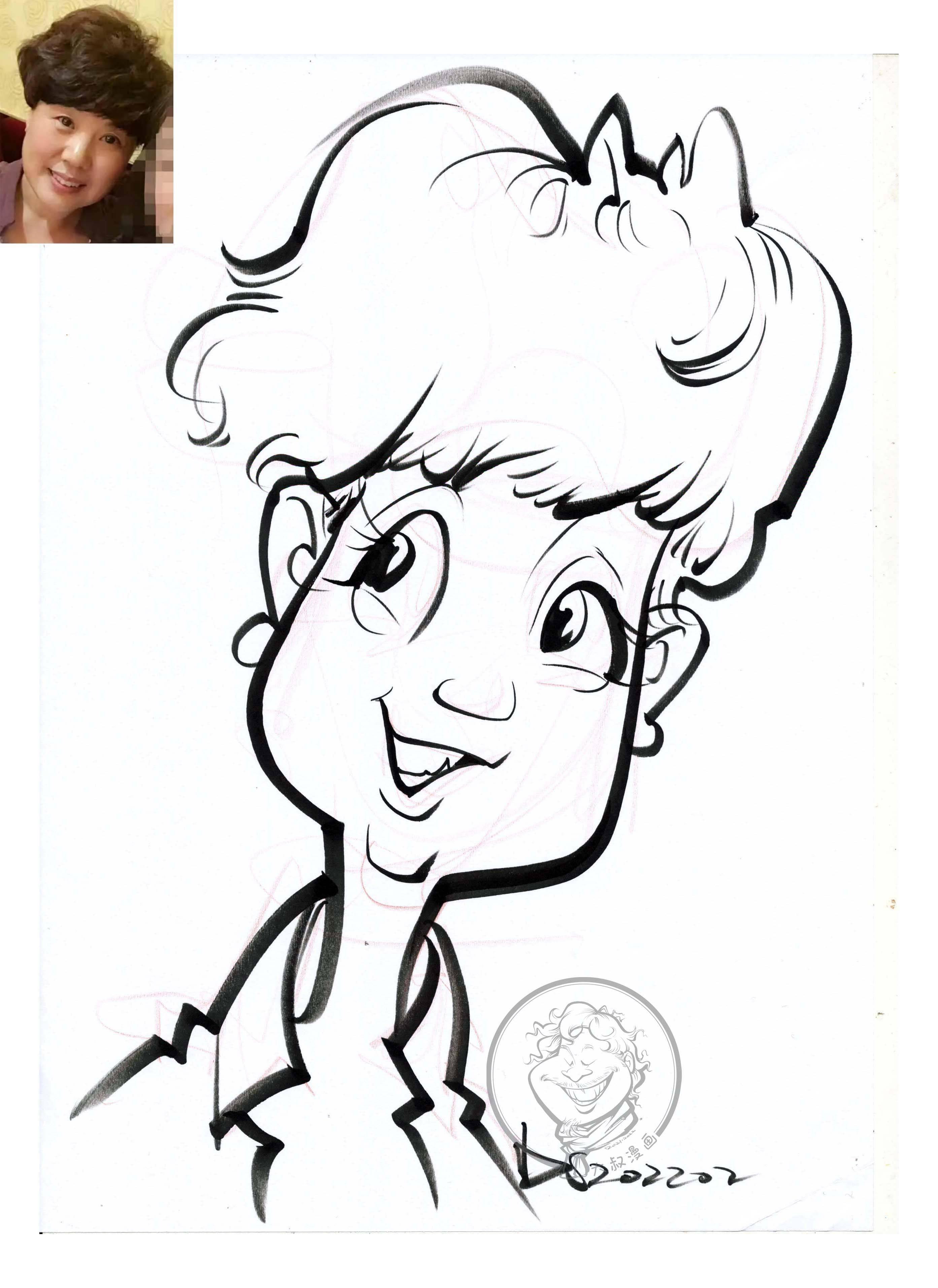 似颜绘学习线描基础肖像漫画绘画