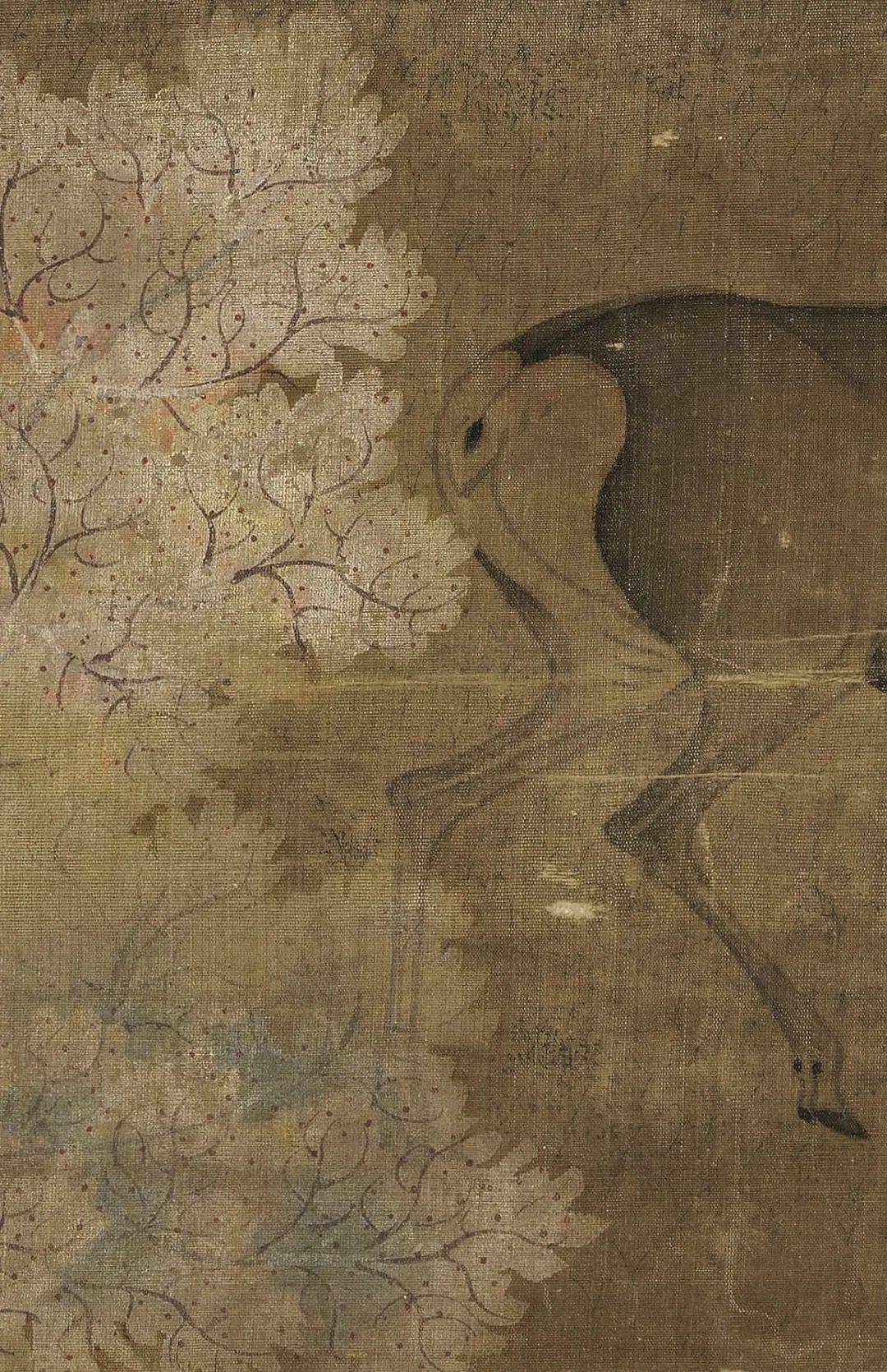 原创画鹿为禄秋林群鹿图宋代绘画遗存之作
