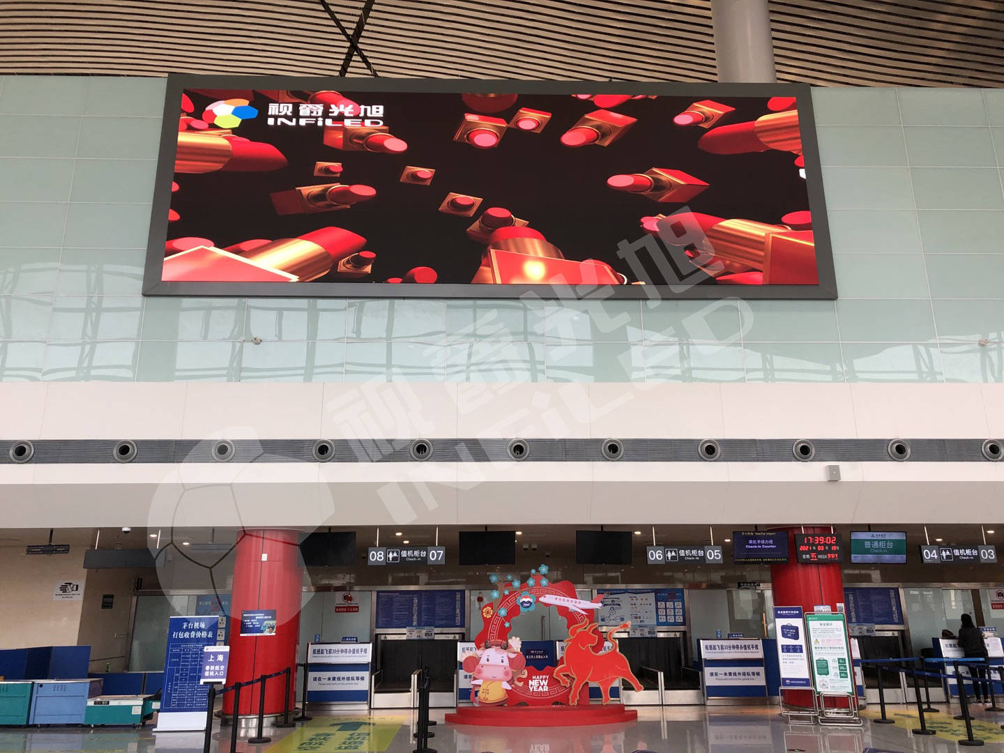 原创视爵光旭led显示屏助力深圳宝安国际机场数字化升级