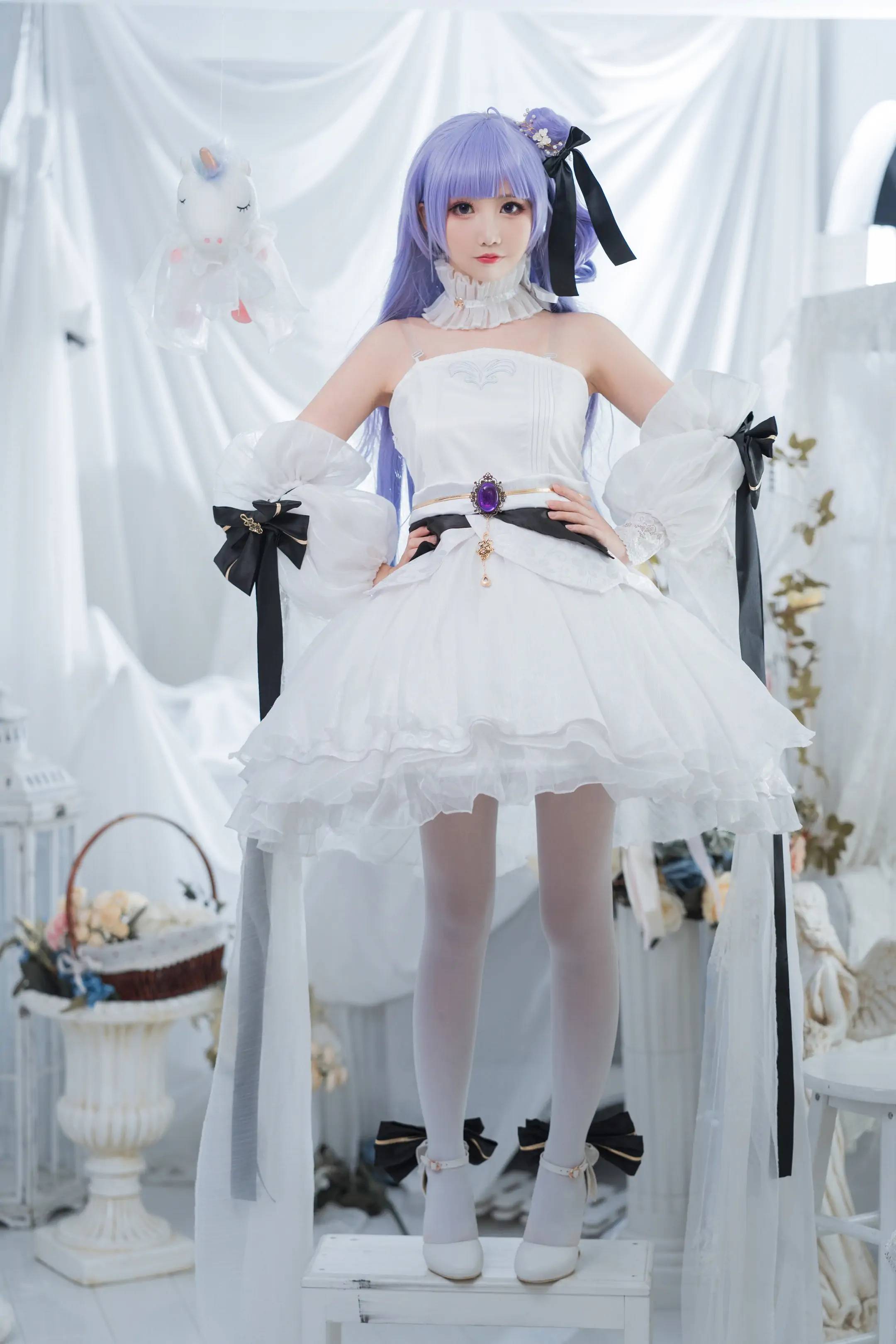 图片 cos：碧蓝航线独角兽婚纱