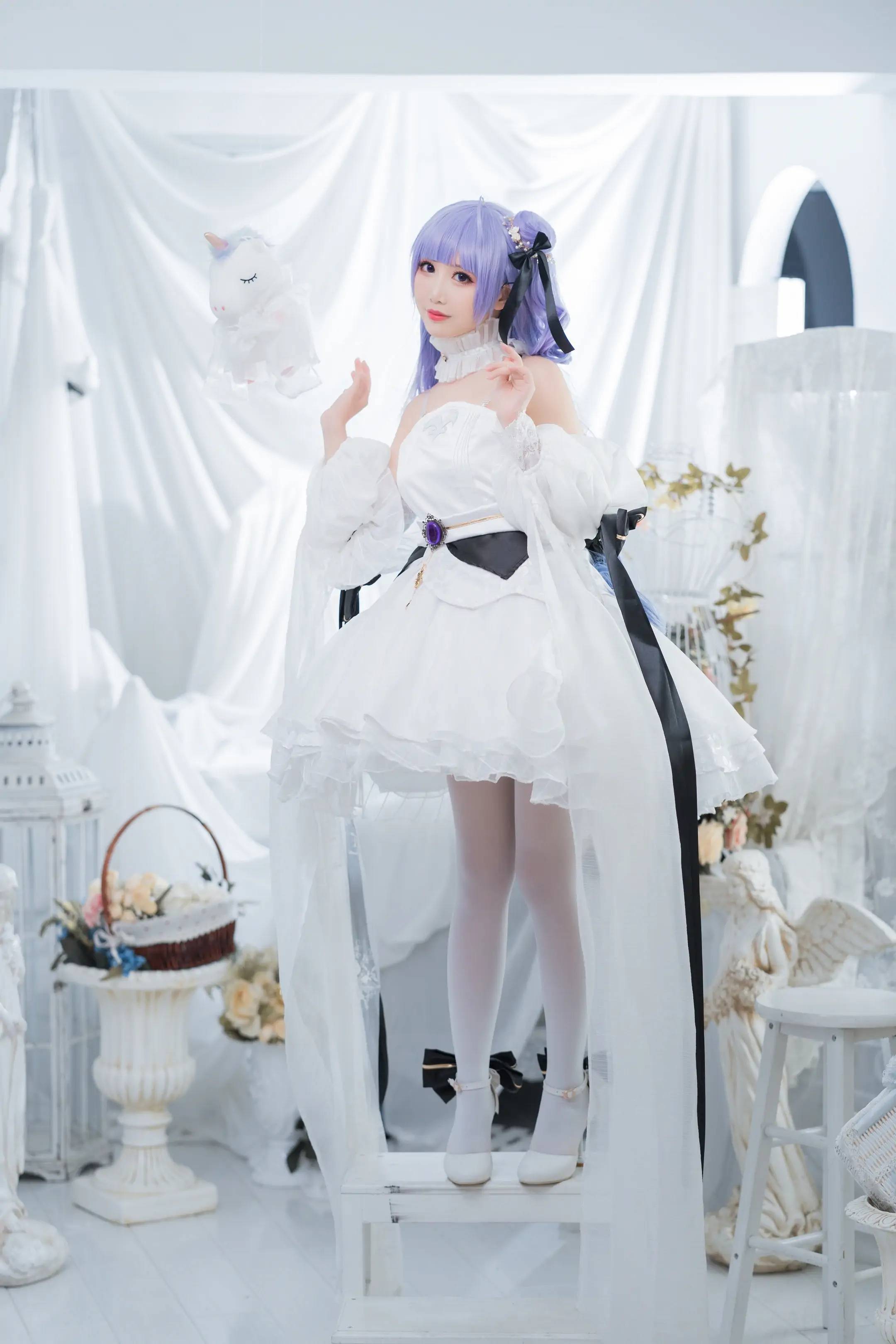 图片 cos：碧蓝航线独角兽婚纱