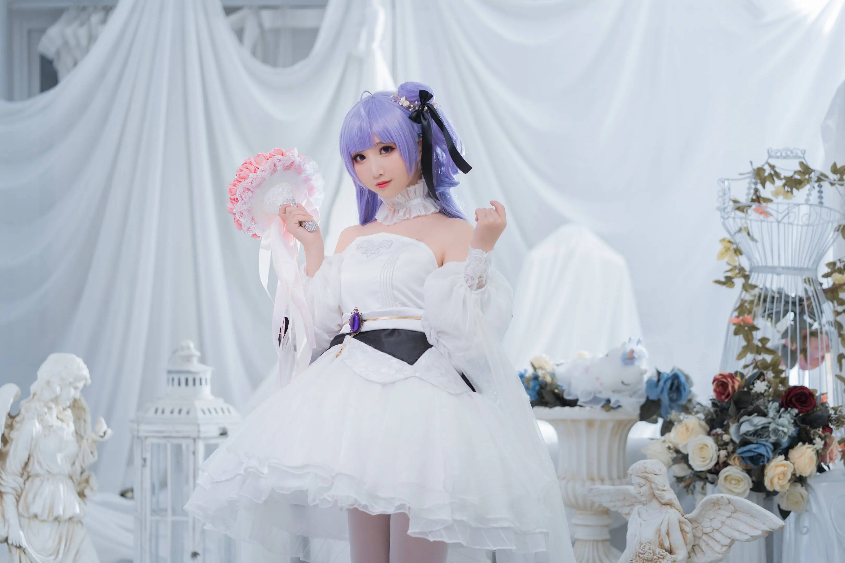 图片 cos：碧蓝航线独角兽婚纱