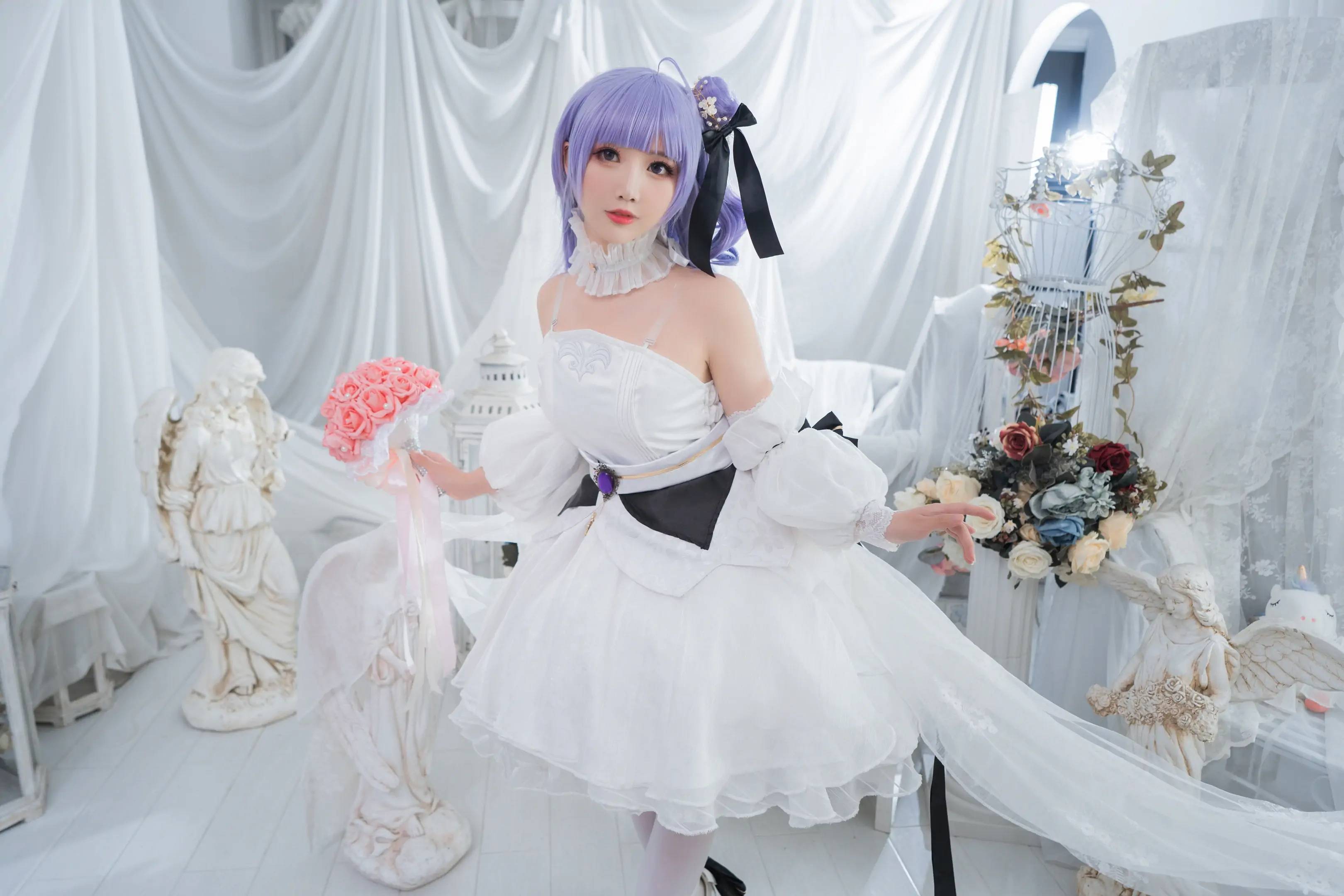 图片 cos:碧蓝航线独角兽婚纱