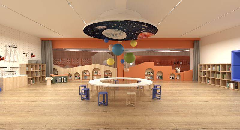 回响设计青岛天启星幼儿园色彩碰撞的幼儿园设计