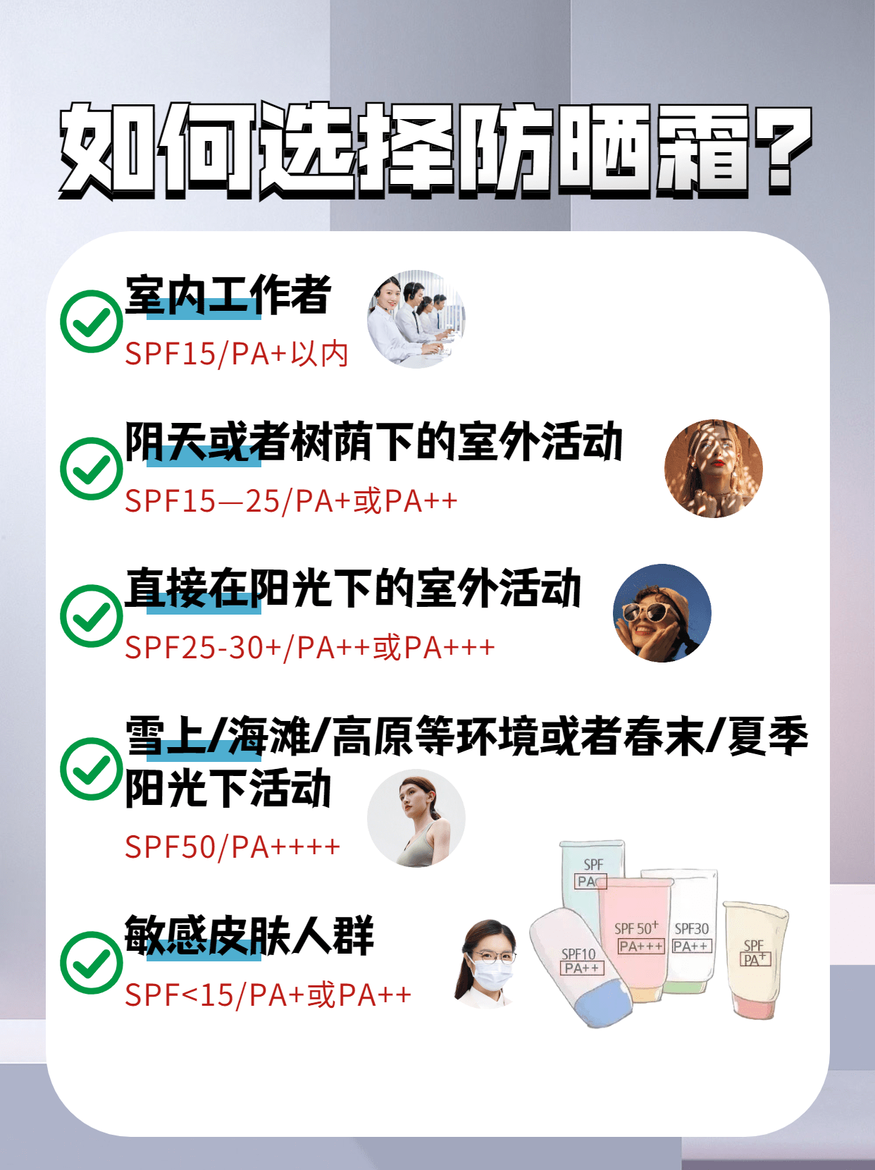 夏天春季不防晒，夏天丑八怪！防晒指南来啦