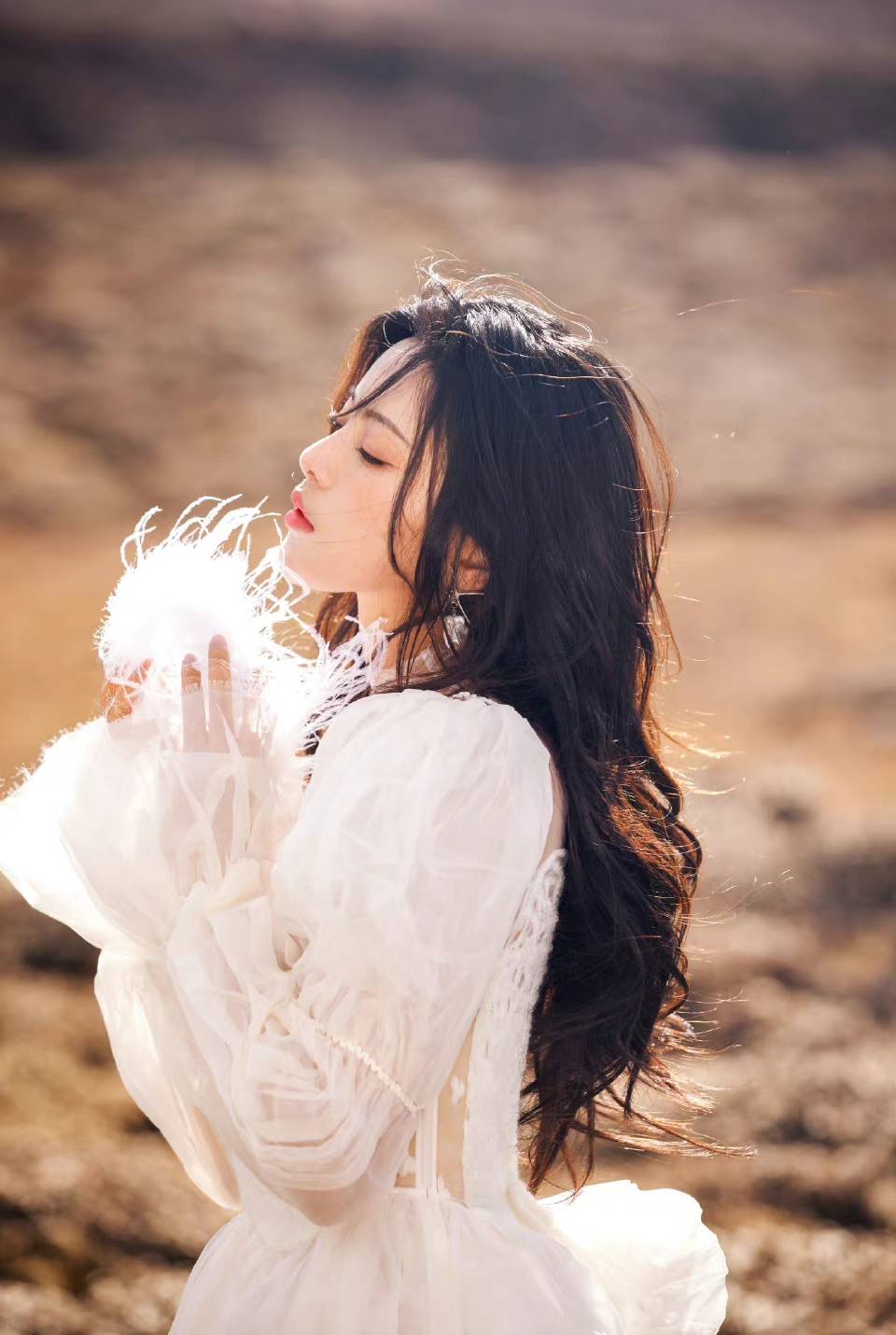 杨超越荒野玫瑰写真，每一张都是可以当壁纸的程度