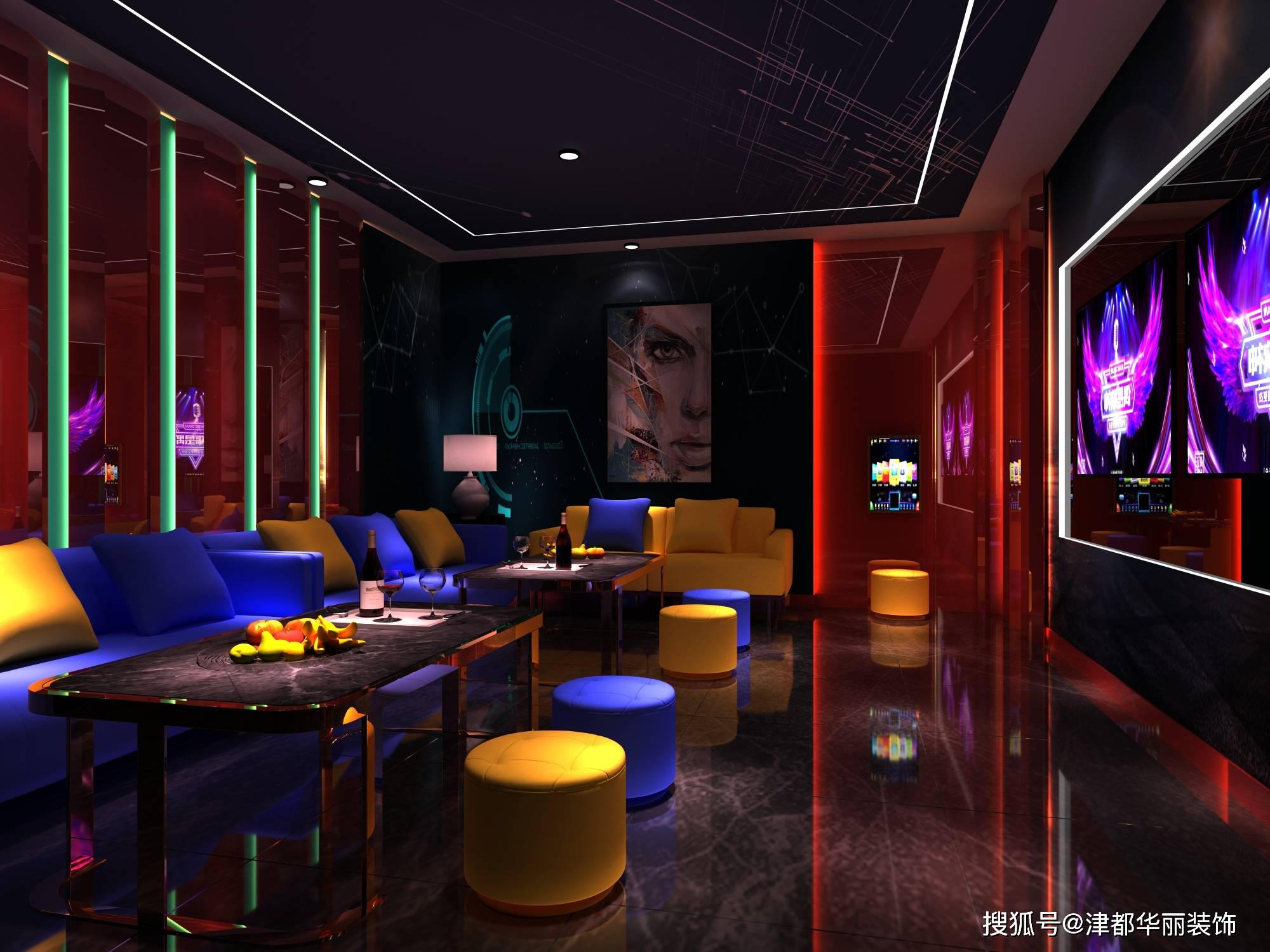 银川装修公司津都华丽定边vktv装修设计方案鉴赏