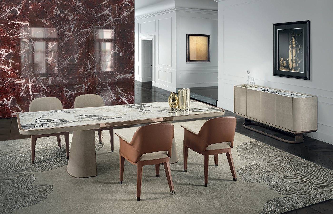 longhi餐桌尽显精致的意大利奢品家具