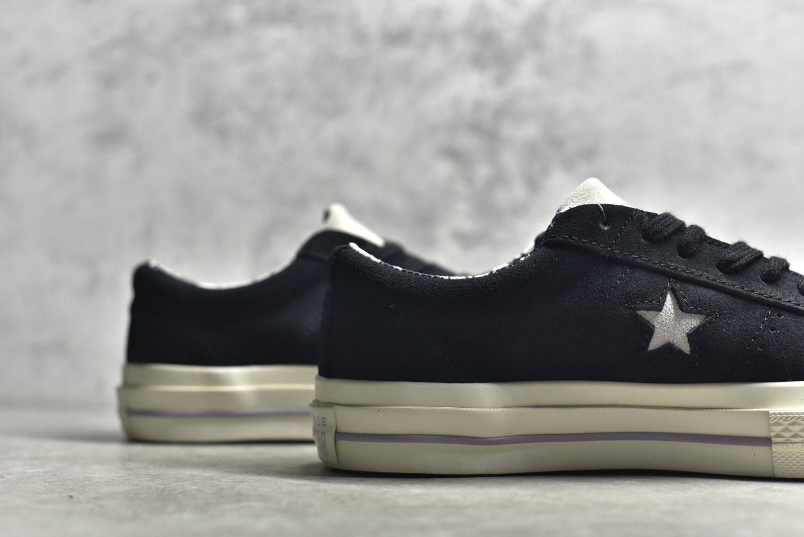 匡威一星翻毛皮 tropical feet converse one star black white 低帮