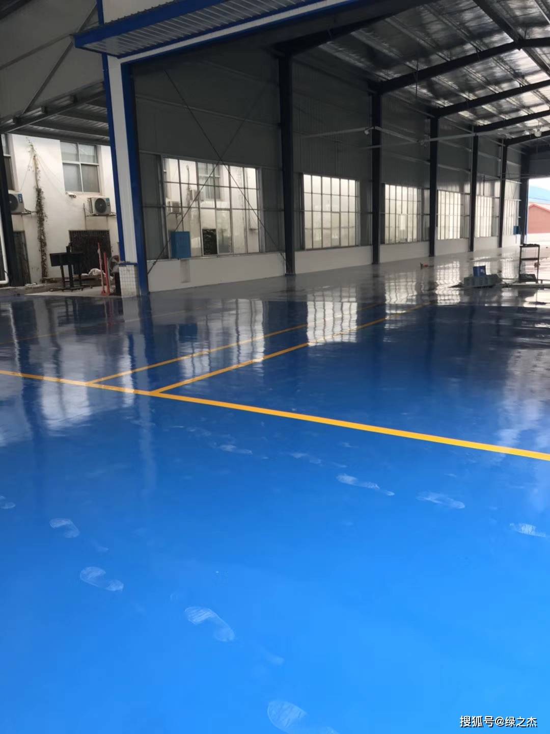 黄陂佳海工业园厂房地坪改造用环保耐磨防滑的环氧地坪漆施工单位绿之