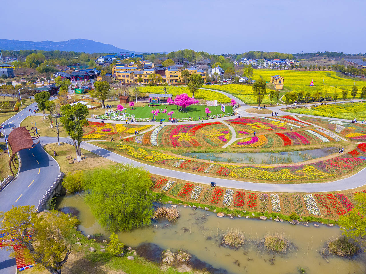 鸟语花香地,四季乡村游,在武汉黄陂木兰花乡旅游景区,一年一度的