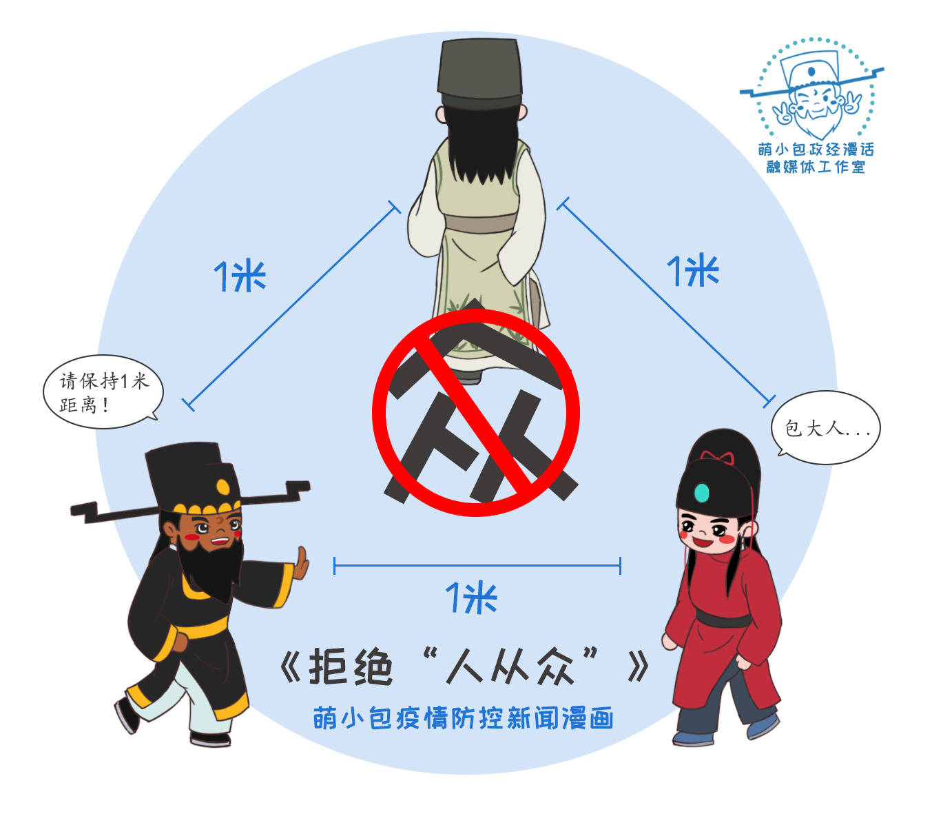 保持一米距离拒绝人从众67