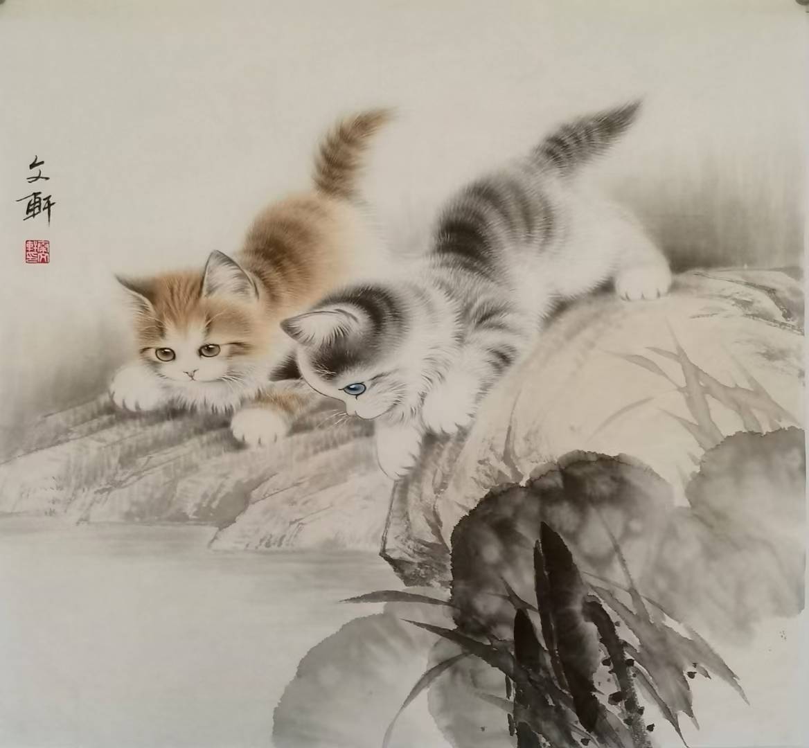 秦文轩画猫作品价格图片