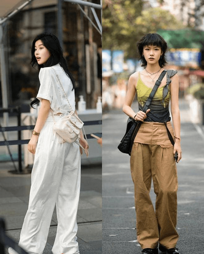 原创阔腿裤与老爹鞋的混搭虽然时髦