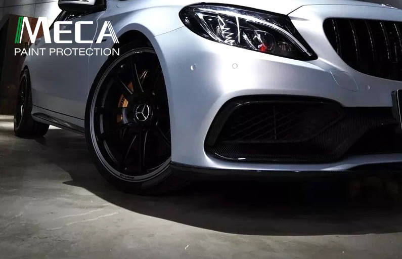 奔驰amgc63消光银改色无锡汽车贴膜