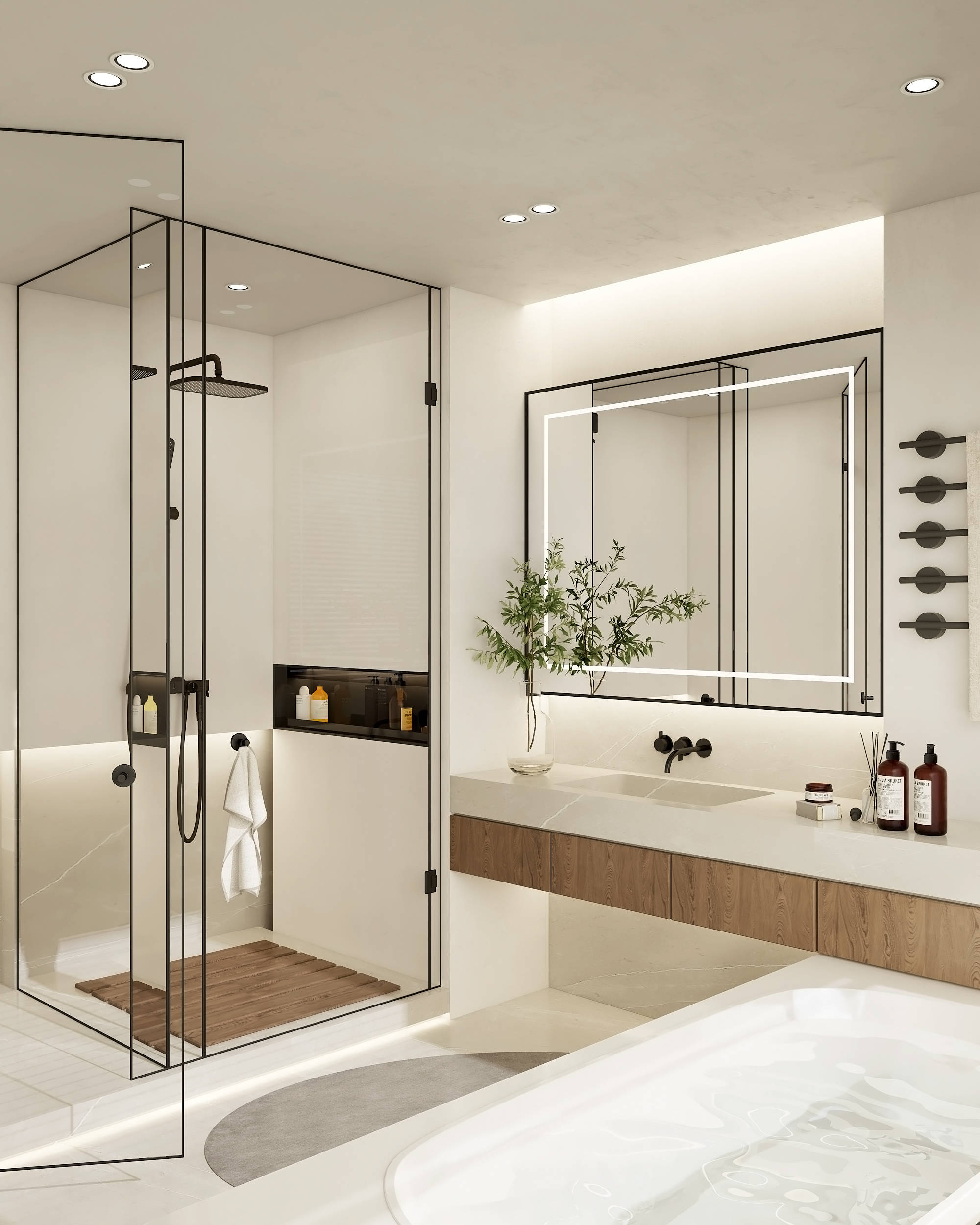 装修灵感库 | 奶白微水泥三分离卫生间 智能马桶_jun_设计的_浴室