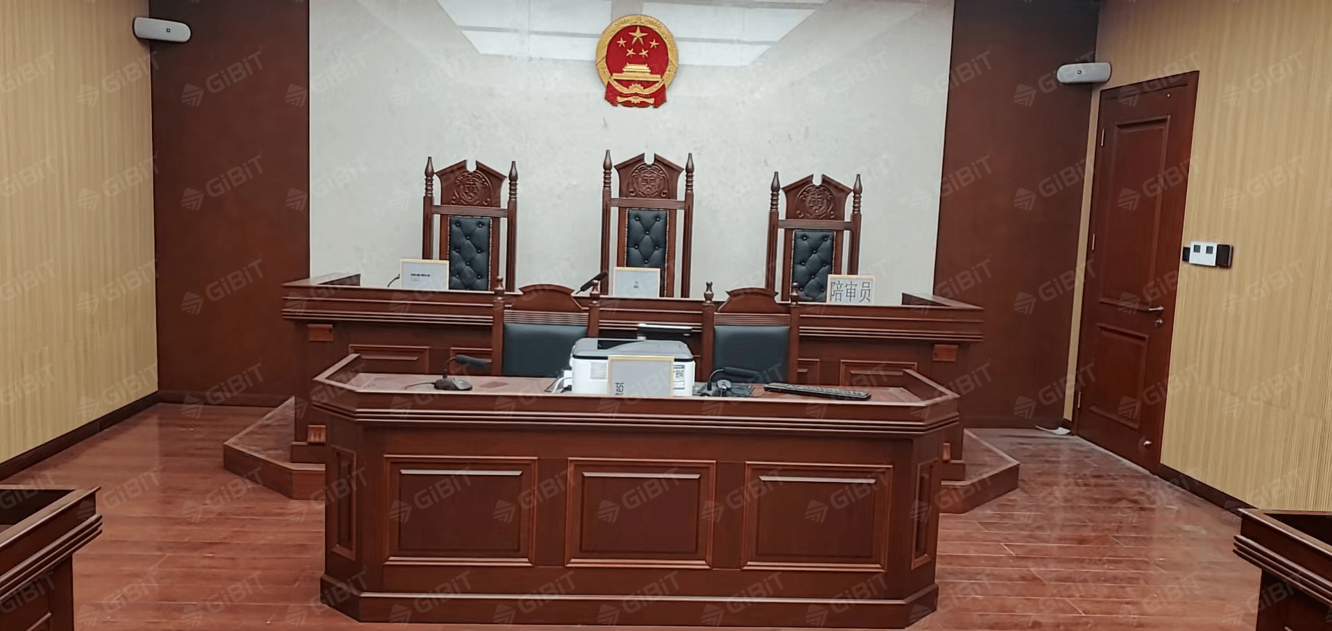 重庆市金融法院gibit电子墨水显示应用系统,后台服务支持显示模板定制