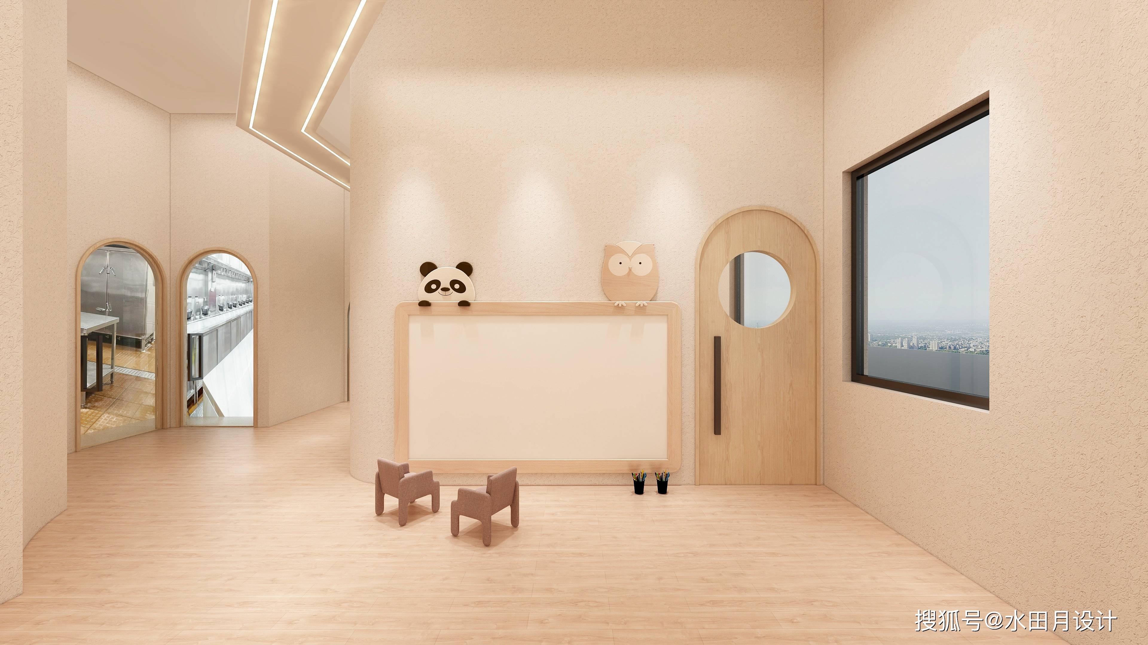 现代简约原木风幼托机构设计