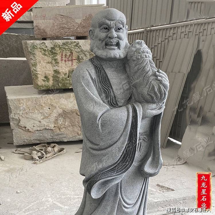 加工石雕十八罗汉摆件福建18罗汉石像加工过程_搜狐网