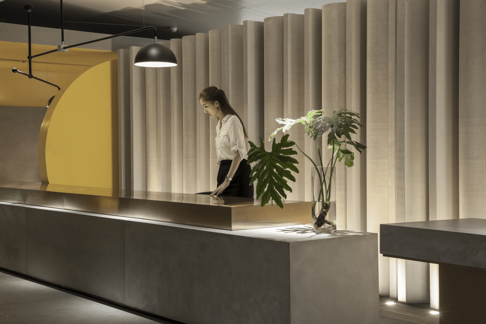 安徽山水精工装办公室设计2022最新前台造型盘点系列一