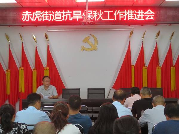 南阳市官庄工区赤虎街道召开抗旱保秋工作会议 生产 措施 一线