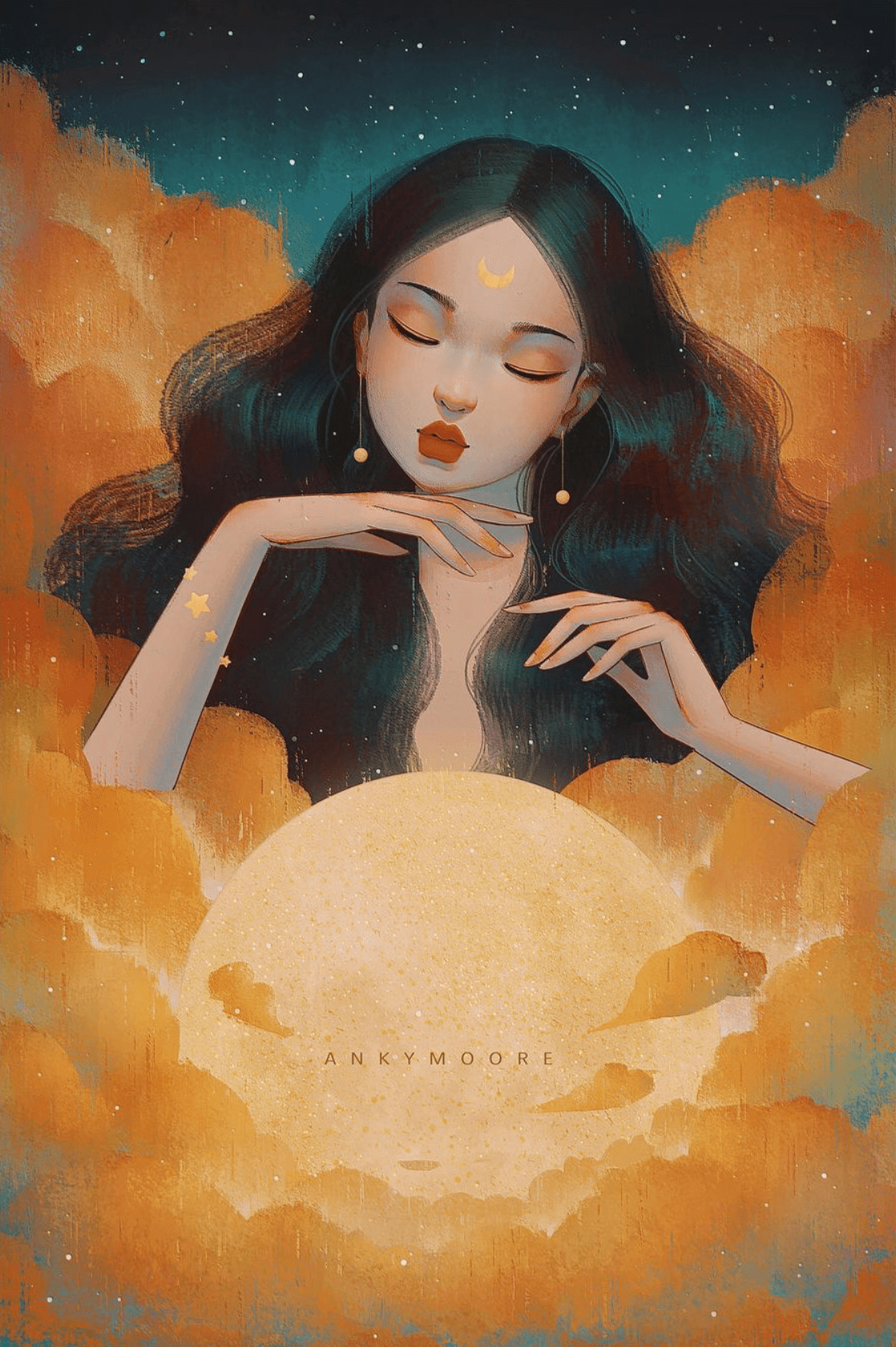 唯美女生插画图集