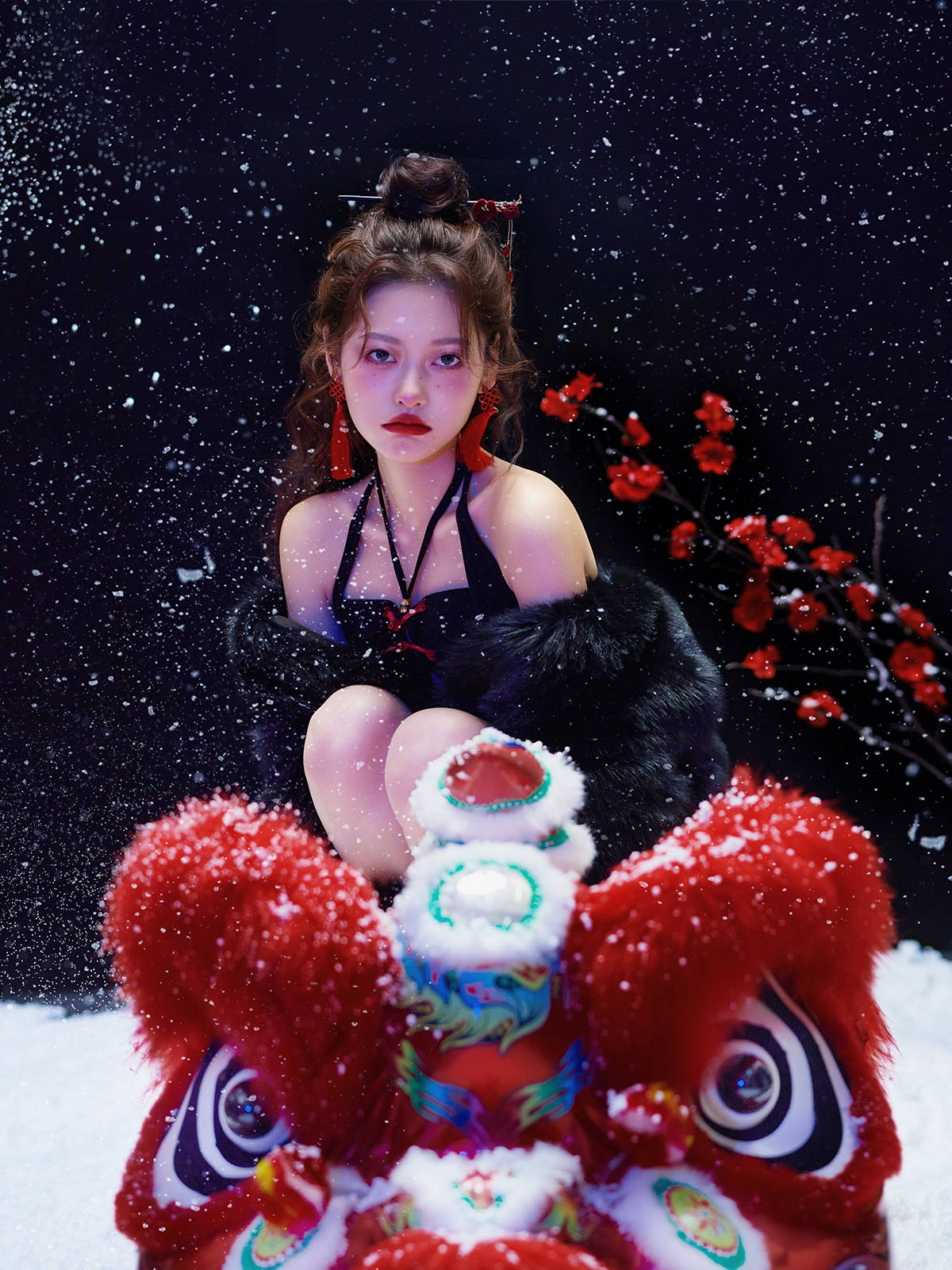 西安写真丨西安绝对人气写真丨新年写真_氛围_雪景_并行