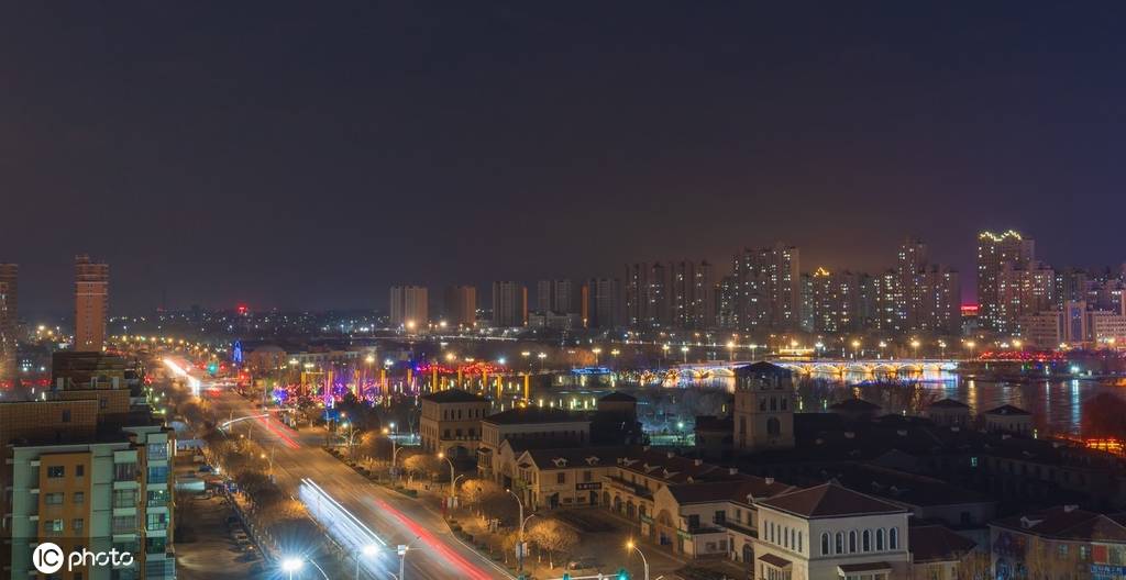 初春时节 河北唐山滦南北河夜景美_栖息地_津河_基本