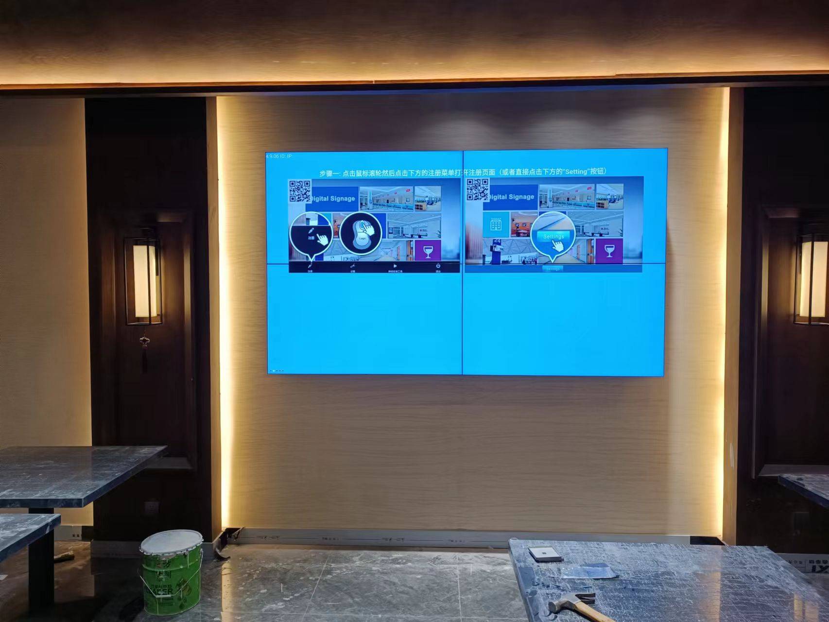 55寸chuto拼接屏酒店安装案例_显示_操作系统_技术