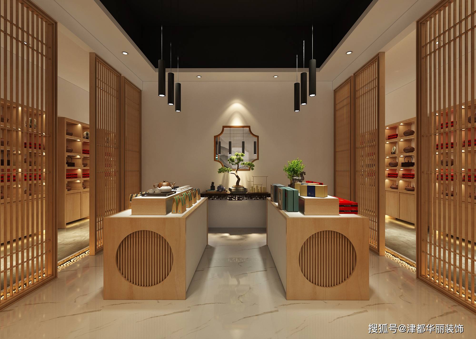 银川装修公司|津都华丽|银川嘉木茶楼装修设计方案鉴赏_空间_装饰