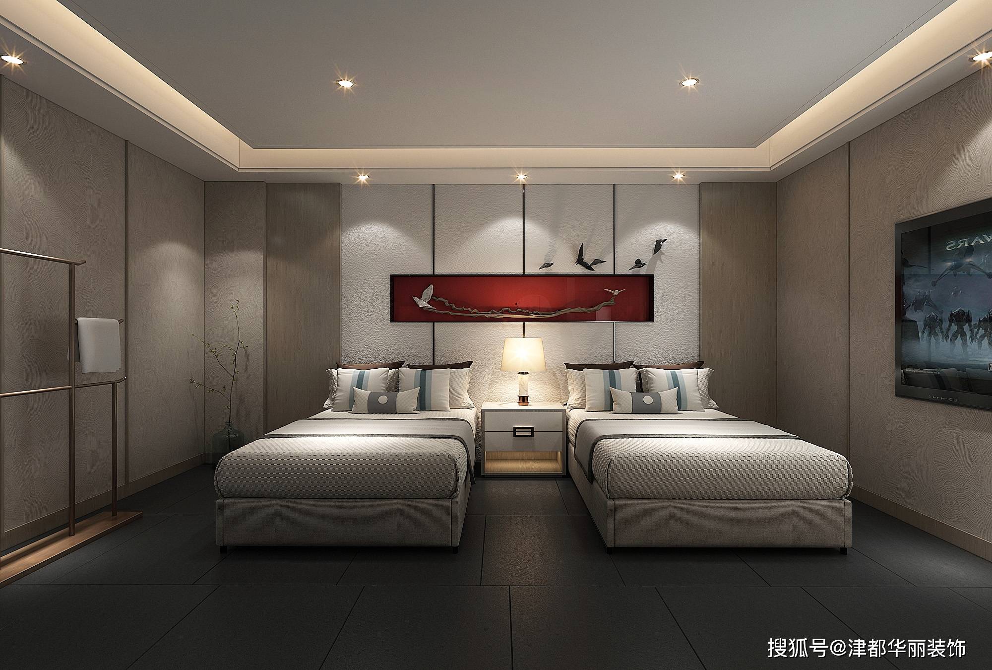 银川装修公司|津都华丽|银川金港湾足浴店装修设计方案鉴赏_包间_灯光