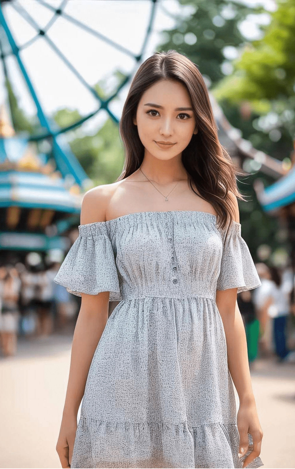 街拍:微胖御姐ol深v紧身衣包臀裙,搭配一字带高跟鞋自带气场_绿色