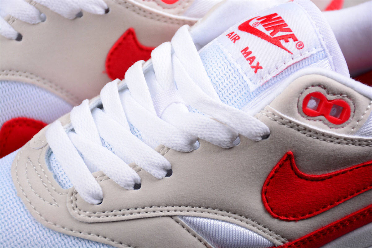 耐克nike air max 1 og anniversary red 红白复古半掌气垫跑步鞋