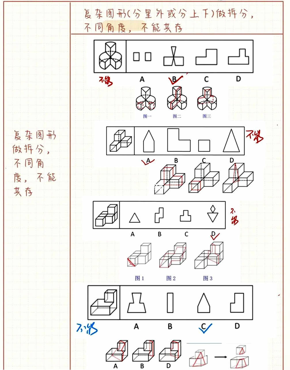 图形推理截面图技巧图片