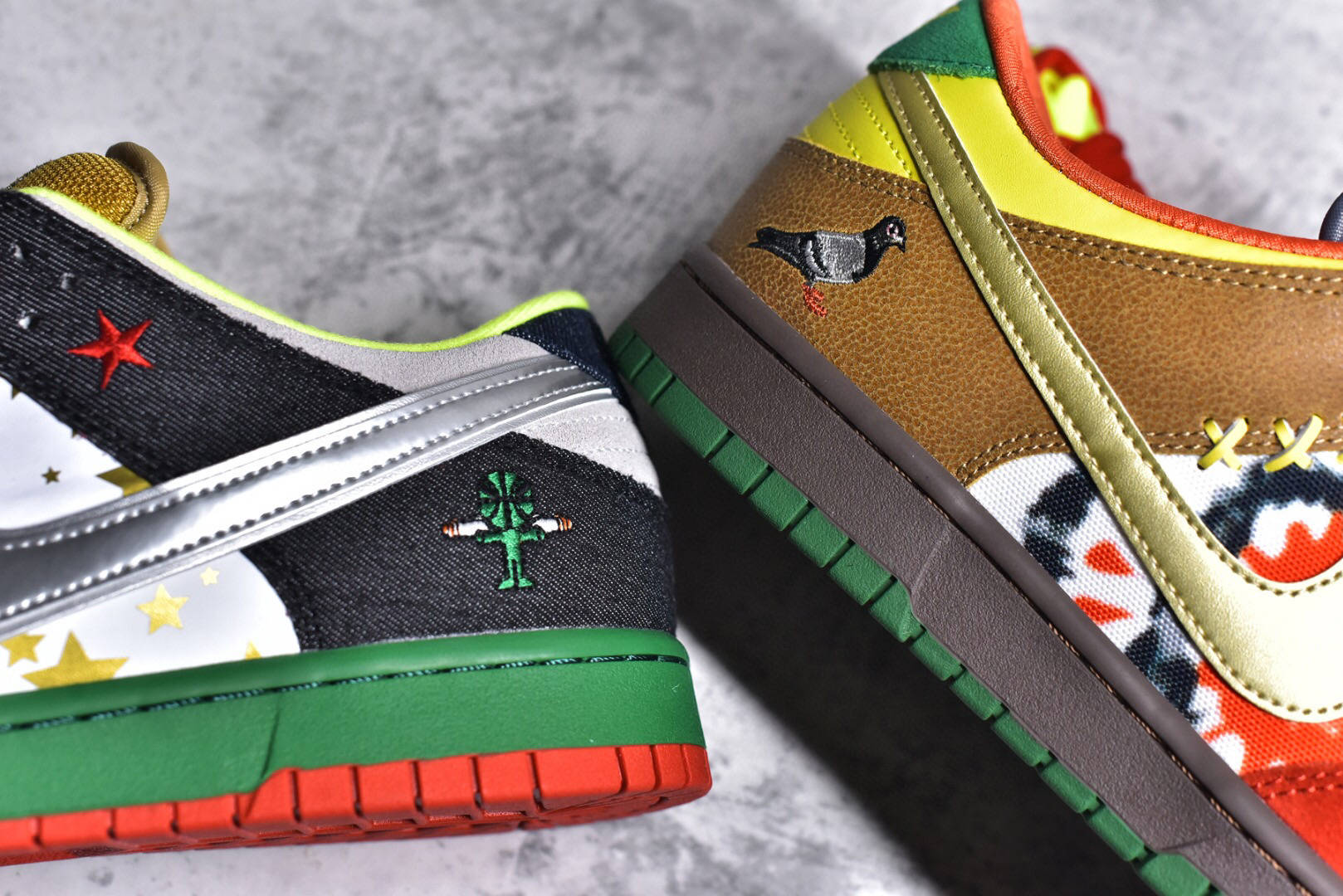 耐克波普艺术 nike sb dunk low what the dunk 慈善鸳鸯鸽子混搭板鞋